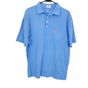 Johnnie-O Men's Sz M Blue Short Sleeve Collared Polo Shirt Summer Business